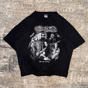 Aerosmith Vintage 2002 Tour T-Shirt Size Mens XXL